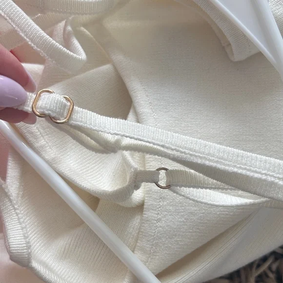 bebe Cream and Orange Striped Maxi Dress - Picture 5 of 5